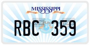 RBC359  license plate in MS