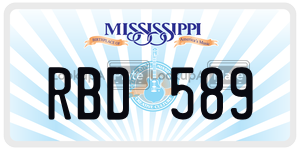 RBD589  license plate in MS