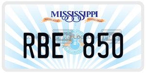 RBE850  license plate in MS