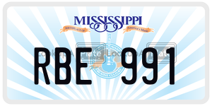 RBE991  license plate in MS