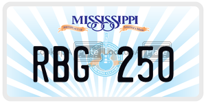 RBG250  license plate in MS
