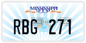 RBG271  license plate in MS