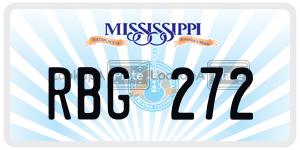 RBG272  license plate in MS