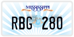 RBG280  license plate in MS
