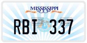 RBI337  license plate in MS