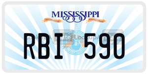 RBI590  license plate in MS