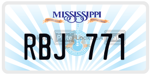 RBJ771  license plate in MS