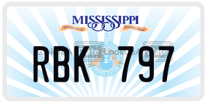 RBK797  license plate in MS