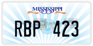 RBP423  license plate in MS