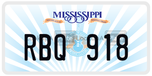 RBQ918  license plate in MS