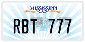 RBT777  license plate in MS