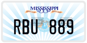 RBU889  license plate in MS