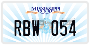 RBW054  license plate in MS