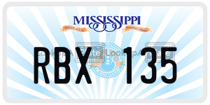 RBX135  license plate in MS