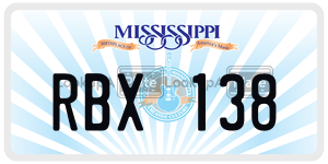 RBX138  license plate in MS