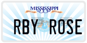 RBYROSE  license plate in MS