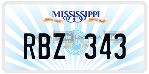 RBZ343  license plate in MS