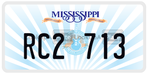 RC2713  license plate in MS