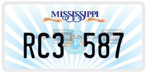 RC3587  license plate in MS