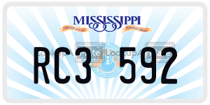 RC3592  license plate in MS