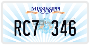 RC7346  license plate in MS