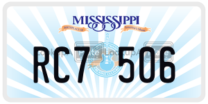 RC7506  license plate in MS