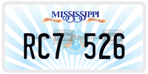 RC7526  license plate in MS