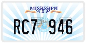 RC7946  license plate in MS