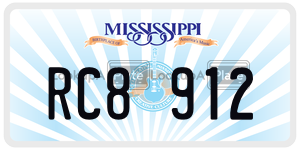 RC8912  license plate in MS