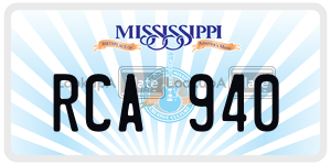 RCA940  license plate in MS