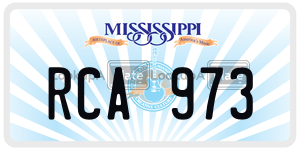RCA973  license plate in MS