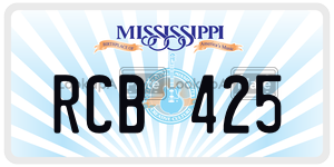 RCB425  license plate in MS