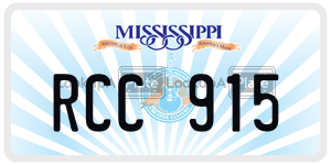 RCC915  license plate in MS