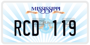 RCD119  license plate in MS