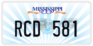 RCD581  license plate in MS