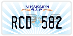 RCD582  license plate in MS