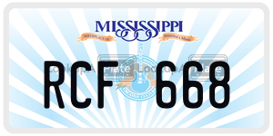 RCF668  license plate in MS