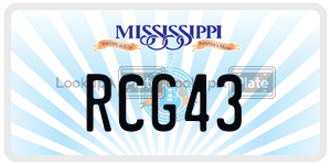 RCG43  license plate in MS