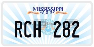 RCH282  license plate in MS