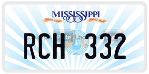 RCH332  license plate in MS