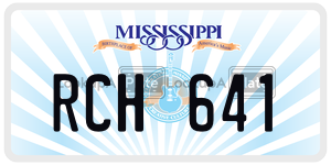 RCH641  license plate in MS