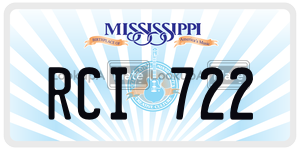 RCI722  license plate in MS