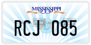 RCJ085  license plate in MS