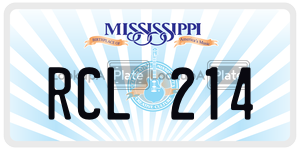 RCL214  license plate in MS