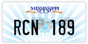 RCN189  license plate in MS