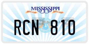 RCN810  license plate in MS