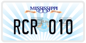 RCR010  license plate in MS