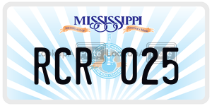 RCR025  license plate in MS
