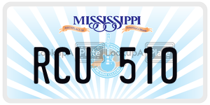 RCU510  license plate in MS