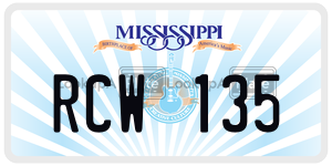 RCW135  license plate in MS
